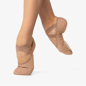 So Danca BLISS SD16 tan STRETCH CANVAS SPLIT SOLE BALLET dance SHOE 11 NWOT